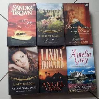 novel Sandra Brown - Judith Mcnaught - Ransom My Heart - Mary Balogh - Angel Creek - Amelia Grey