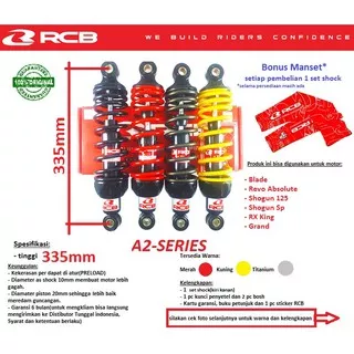 SHOCKBREAKER SHOCK MOTOR BLADE REVO ABSOLUTE SHOGUN 125 335mm ASLI ORI RCB A2 SERIES