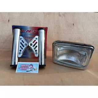 REFLEKTOR LAMPU DEPAN BATOK HONDA WIN gl100 gl125 glk SET KUPINGAN STENLIS CNC AS 31