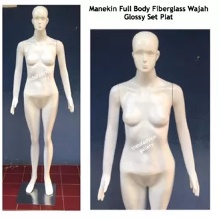 Patung Manekin Fiberglass Wanita Dengan Bentuk Wajah