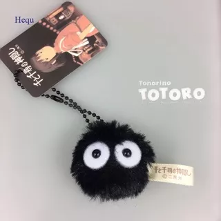 Hequ COD Cute My Neighbor Totoro Spirited Away SOOT SPRITE Kurosuke Keychain Plush Toy Dust Bunny Ghibli