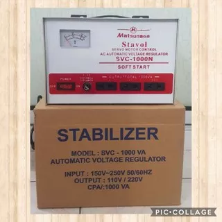 Stabilizer matsunaga SVC-1000 VA AUTOMATIC VOLTAGE REGULATOR