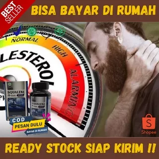 Obat Penurun Kolesterol Tinggi, Trigliserida, Obat Kebas & Kesemutan, Obat Penghancur Lemak Darah Herbal Bio Squalene Softgel