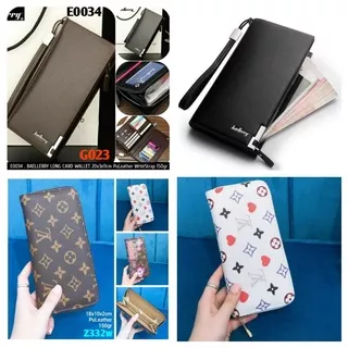 GIJ. 1kg8 LONG WALLET . Z332w . G023 E0034 LV MONO PATTERN .  BAELLERRY  DOMPET IMPORT UNISEX ZCJ ZC ZD Z 3322 EL JE ZE MB GL L 4003 JT B ZZ JTF 0023