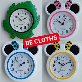 Jam Dinding Karakter Lucu Unik / Jam Dinding Karakter Kartun Buah Binatang Mesin Awet Kuat / Souvenir Unik / Jam Dinding Unik Lucu /  Jam Dinding Mickey Mouse / Jam dinding Minnie 163