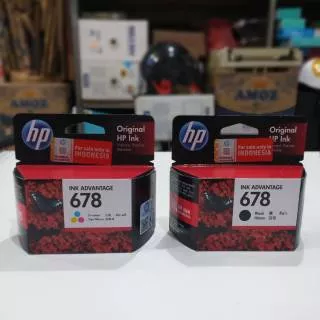 CARTRIDGE HP ORIGINAL 678 BLACK & COLOUR untuk printer hp 1015, 1515, 2515, 2545, 2645, 3515, 3545