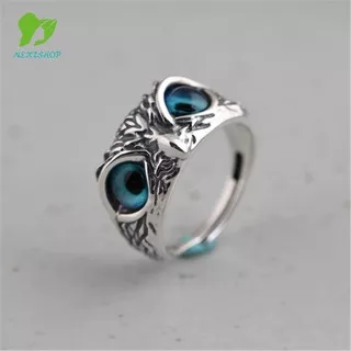 NEXTSHOP Lovers Statement Ring Gift Vintage Ring Owl Eye Mother`s Day Demon Jewelry Retro Animal Style Open Adjustable