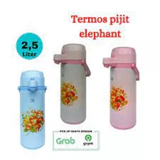 Termos Air Panas Pompa 2.5 Liter Elephant AP 2500 /  thermos Air Pot Pencet Kualitas Shinpo Lion Star