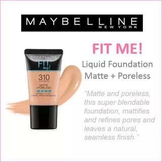 [PROMO] Maybelline Fit Me! Matte+Poreless Liquid Foundation Tube 18ml