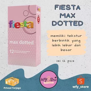 Kondom Fiesta Max Dotted (isi 12) kondom bertekstur, kondom gerigi