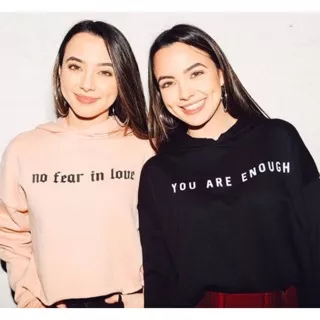 HOODIE NO FEAR IN LOVE & YOU ARE ENOUGH SIZE M - XXXL