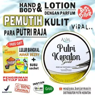 Putri Keraton Gold Hand & Body Lotion Parfum Handbody Pemutih Tubuh Whitening Pencerah Warna Kulit BPOM