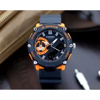 JAM TANGAN NEW G SHOCK GA2000 BLACK GA-2000 HITAM KUNING TERMURAH