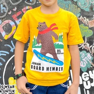 3-8 tahun [M,L,XL] Grosir Ecer Baju Anak Unisex Cowo Perempuan Distro Bandung BEAR SKATEBOARD MUSTARD threepoint five review