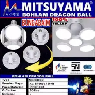 SALE MITSUYAMA MS-9830D Lampu Bohlam Dragon Ball LED 5 Sisi Lampu Pengemat Listrik