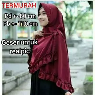 TERMURAH JILBAB INSTAN khimar kikis / khimar kikis JUMBO / KHIMAR NAZWA / KHIMAR KIKIS REMPEL