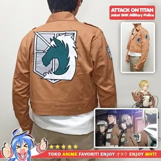 Jaket Attack On Titan BORDIR Anime AOT SNK Shingeki no Kyojin Military Police Short Cosplay Annie Leonhart