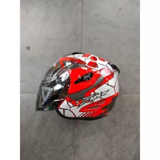 HELM GM FIGHTER MOTIF DEWASA/ORIGINAL GM/HELM SNI/HELM MURAH/HELMET/KACA PELANGI