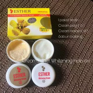 PAKET CREAM ESTHER WHITENING HOLO ORI