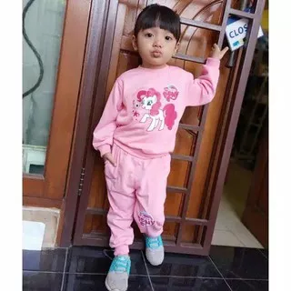 MURAH - SETELAN JOGGER ANAK LITTLE PONY SIZE 1-5TAHUN / SETELAN JOGGER SPORT ANAK DORAEMON