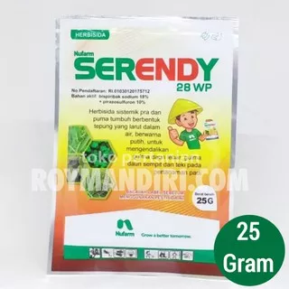 HERBISIDA SISTEMIK PRA TUMBUH DAN PURNA TUMBUH SERENDY 28 WP - 25 GRAM