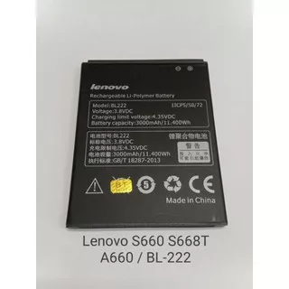 baterai Lenovo S660 S668T A660 BL222 / S930 S939 S938T S660 BL217 / A616 A75 S920 BL208 battery