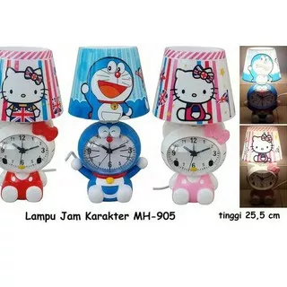 Top Produk!!. LAMPU TIDUR TUDUNG JAM WEKER KARAKTER DORAEMON DAN HELLO KITTY