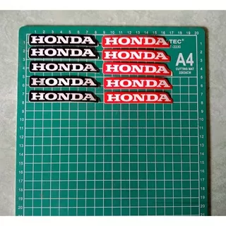 stiker motor logo honda stiker logo honda isi 10pcs 1x8cm merah dan hitam