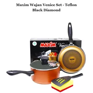 Maxim Venice Set 5 pcs Panci Teflon Wajan Teflon Fry Pan Teflon