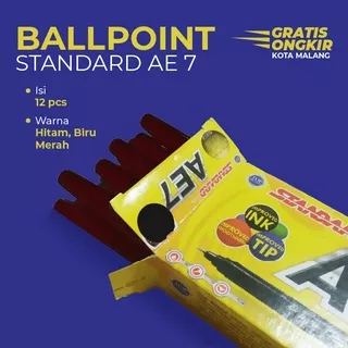 Alat Tulis Sekolah/Alat Tulis Anak/ATK Kantor/ATK Sekolah/ATK Murah Ballpoint Standard AE7 Malang