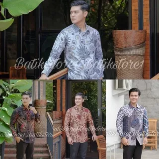 Batik Pria Lengan Panjang Premium Mewah Ori BATIK NAKULA Kode 002 Size M L XL XXL 3L 4L 5L 6L Reguler