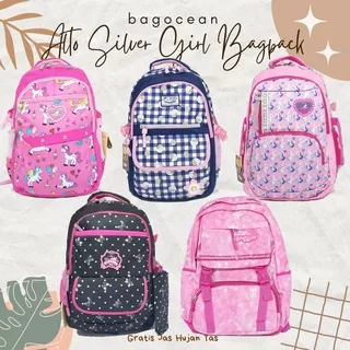 RANSEL LAPTOP SILVER GIRL ALTO ORIGINAL / TAS SEKOLAH CEWEK SD SMP SMA KULIAH / TAS LAPTOP PEREMPUAN GRATIS JAS HUJAN / TAS PUNGGUNG WANITA BARU / TAS DUKUNG ANAK MURAH KUAT SilverGirl / BAGPACK COLORFULL WARNA WARNI UNICORN Kuda pony / BACKPACK CEWEK