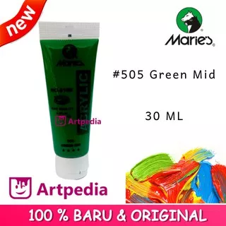 Maries - Green Mid / Maries Acrylic Paint 30ML (Cat Akrilik) Cat Acrylic Maries isi 30ML Terlaris