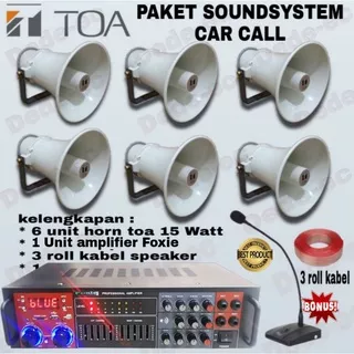 paket speaker outdoor toa 15 watt isi original untuk panggilan