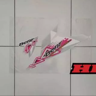 Striping atau sticker honda beat karbu thn 2010-2011/putih