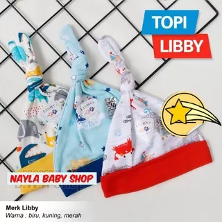 Topi Bayi Libby/Topi Bayi Motif /Topi Bayi Kuncup Motif Random