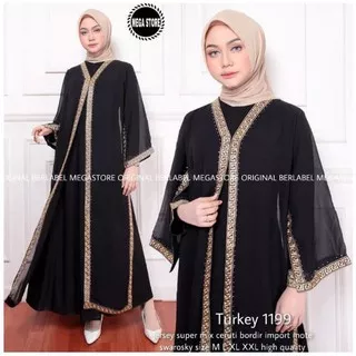 New Abaya Gamis Maxi Dress Arab Saudi Bordir Zephy Turki Umroh Dubai Turkey