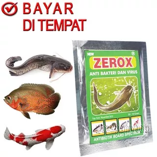 ZEROX OBAT IKAN ANTI BAKTERI VIRUS NILA MAS LELE BAWAL PATIN GURAME