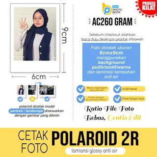 Cetak Foto Polaroid 2R Laminasi Glossy