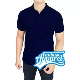 Polo Shirt Biru Dongker Navy / Poloshirt Polos / Baju Kerah / Kaos Berkerah / T-shirt Cowok
