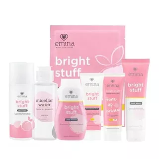 Paket Lengkap Ekonomis Skincare Emina Bright Stuff  4 - 8 pcs (Paket Emina Paketan Murah)