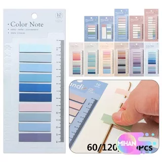 MIHAN 60/120/200pcs DIY Sticky Notes Stationery Loose-leaf Memo Pad Tab Strip Bookmark Office Supplies Fashion Label Novelty Paster Sticker