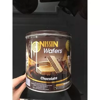 NISSIN WAFER KALENG BULAT 570 GR COKLAT