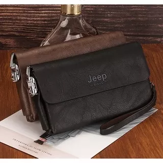 COD! Clutch Jeep Buluo Security Code Locked Tas Clutch Pria Original Handbag Kulit Import Tas Tangan