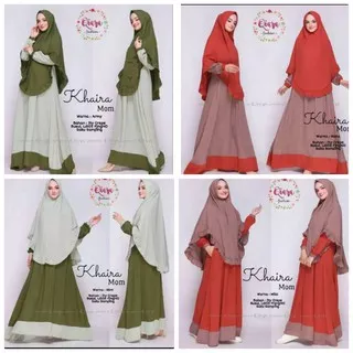 gamis syar`i KHAIRA / GAMIS SET HIJAB/ BISA COD