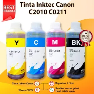 Tinta Inktec Canon C2010-01L Pigment Black 1 Liter