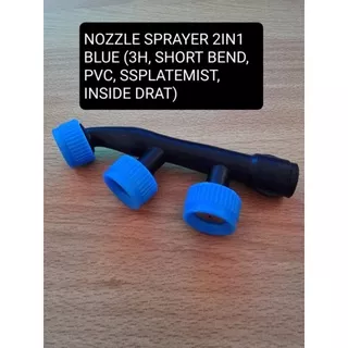 nozzle sprayer 2 in 1 blue (3 hole short bend PVC ssplatemist inside drat)