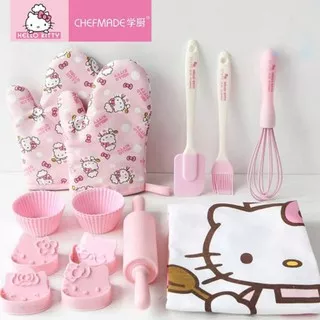 Chefmade KT7071 - Hello Kitty Kids Baking Set (isi 8 alat masak)