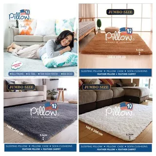 KARPET BULU RASFUR PREMIUM / KARPET BULU LEMBUT / SURPET JUMBO PILLOW 160x200 / KARPET PILLOW 109