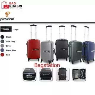 TAS CABIN PRESIDENT 20 IN 5267 ORIGINAL 4 RODA FRAME TSA LOCK TAS KOPER PRESIDENT TAS TRAVEL TAS PAKAIAN TAS BAJU